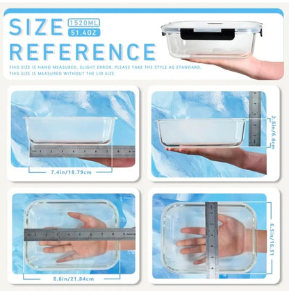 Large-Capacity Glass Food Storage Container