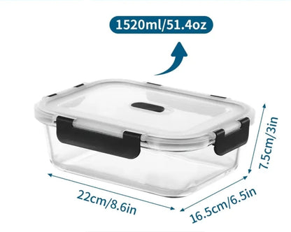 Large-Capacity Glass Food Storage Container