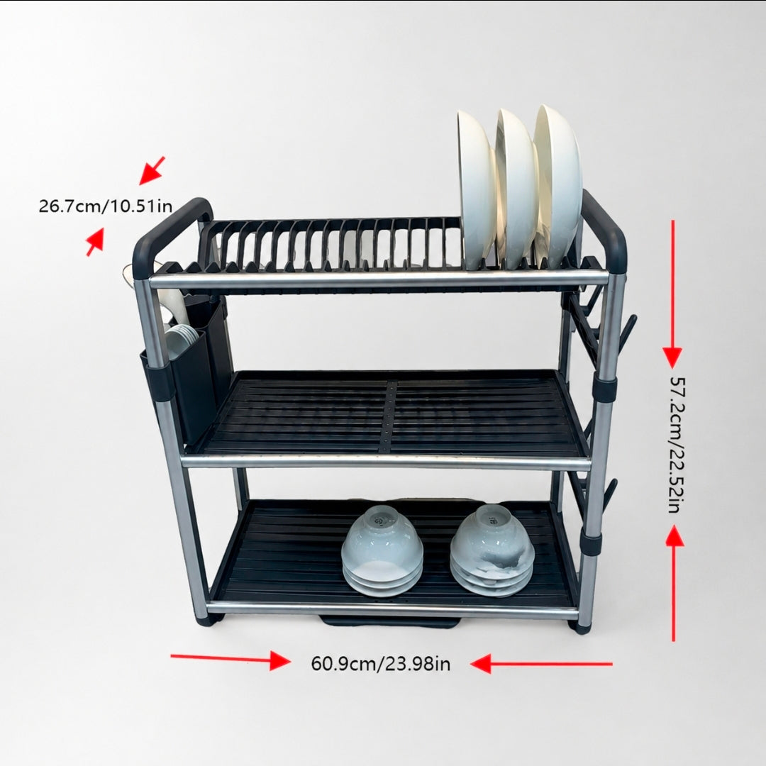 3Tier Aluminium Dish Drainer