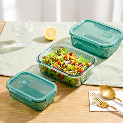 3 pcs glass food container set