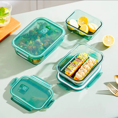 3 pcs glass food container set