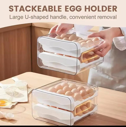 Double layer egg holder