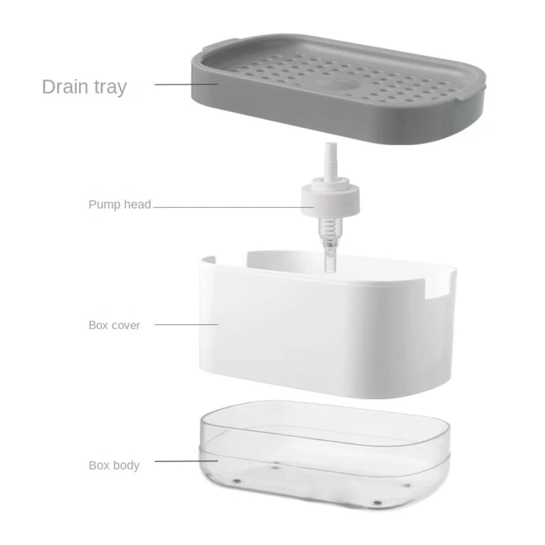 Soap pump and sponge
