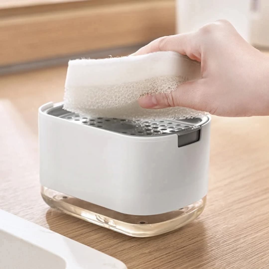 Soap pump and sponge