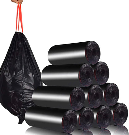 100pcs Extra Strong Trash Bags with a drawstring