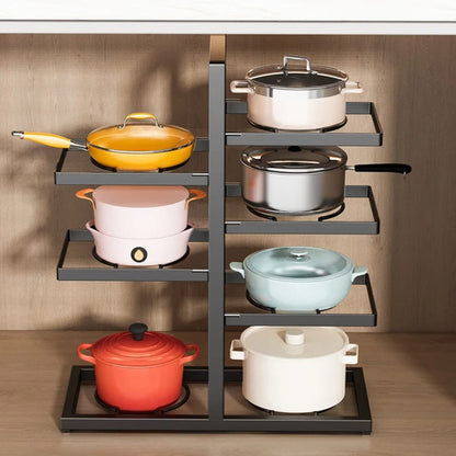 Multilayer pot/pan storage rack