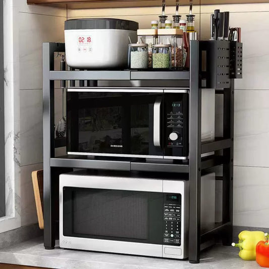Double layer Heavy-duty Adjustable Microwave Stand