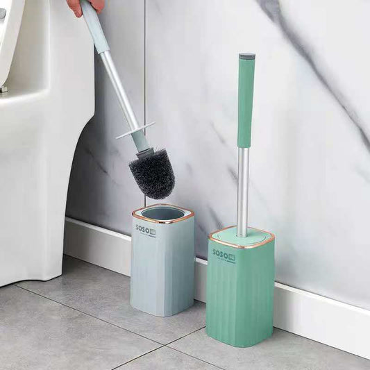 Wall mounted toilet cleaning brush set with holder
