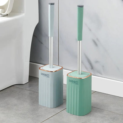 Wall mounted toilet cleaning brush set with holder