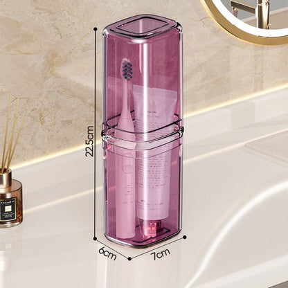 Portable travel toothbrush/toothpaste holder