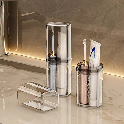 Portable travel toothbrush/toothpaste holder