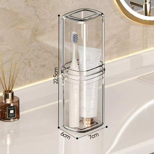 Portable travel toothbrush/toothpaste holder
