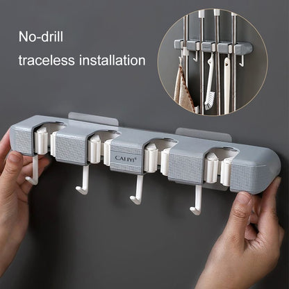 Non slip wall Mounted mop holder