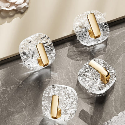 Set of 5 Golden Acrylic Hooks