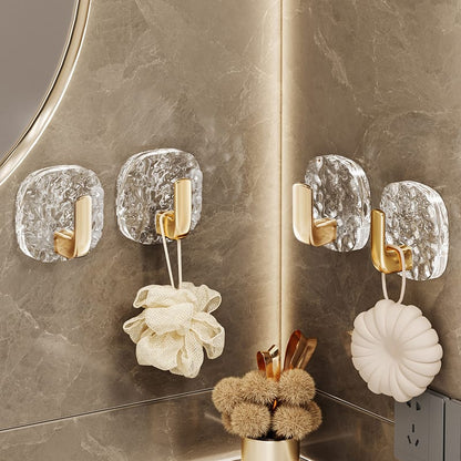 Set of 5 Golden Acrylic Hooks
