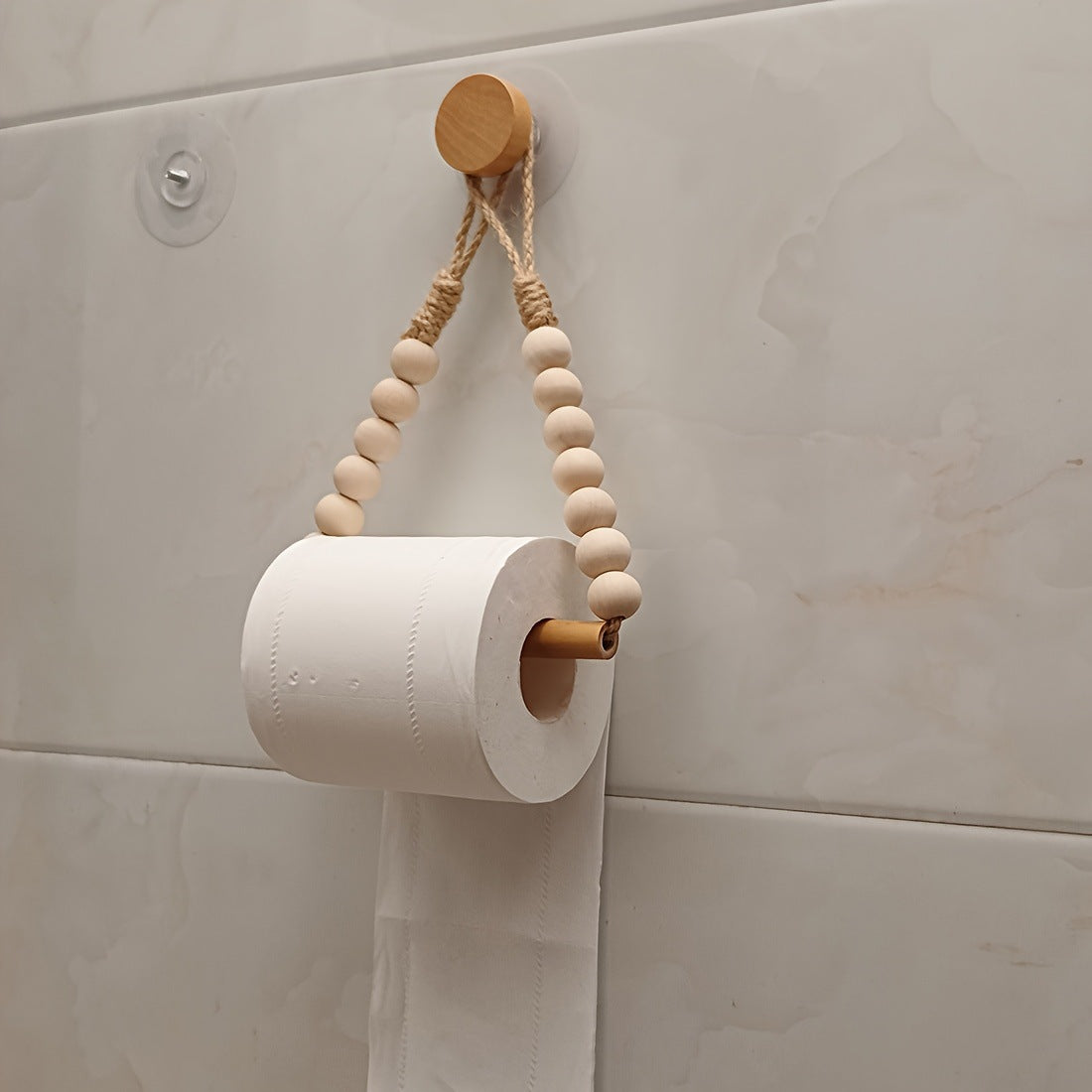 Boho-style toilet paper holder