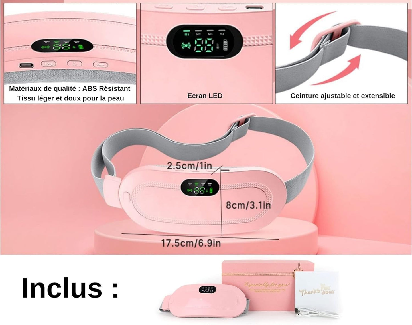 Portable Cordless Heating Pad – Menstrual Comfort Belt