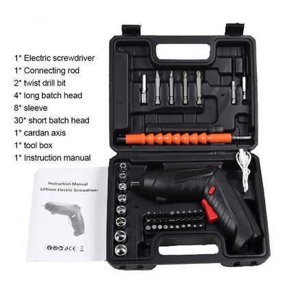 Rechargeable drill screw driver tool box set