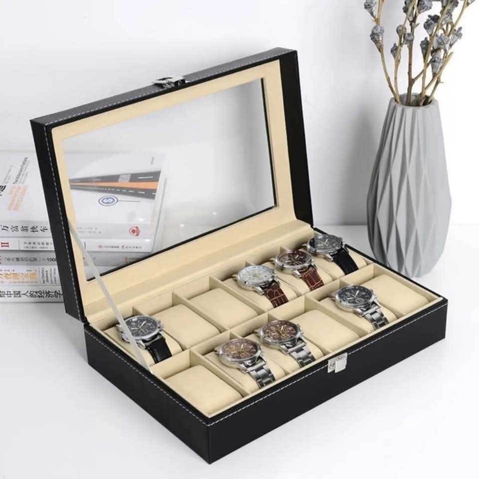 Premium 12-Slot Watch Storage Box