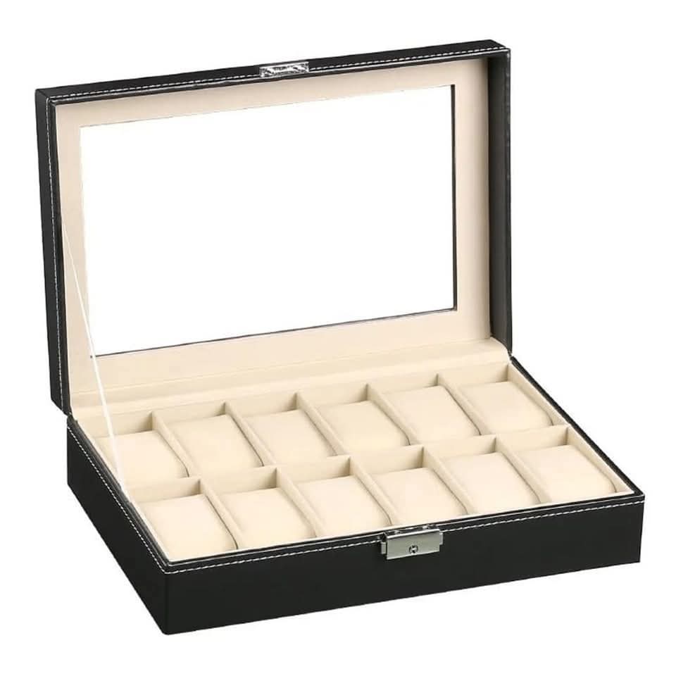 Premium 12-Slot Watch Storage Box