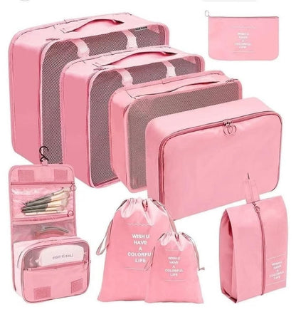 9pcs Luggage Travel Organizers For Suitcase
