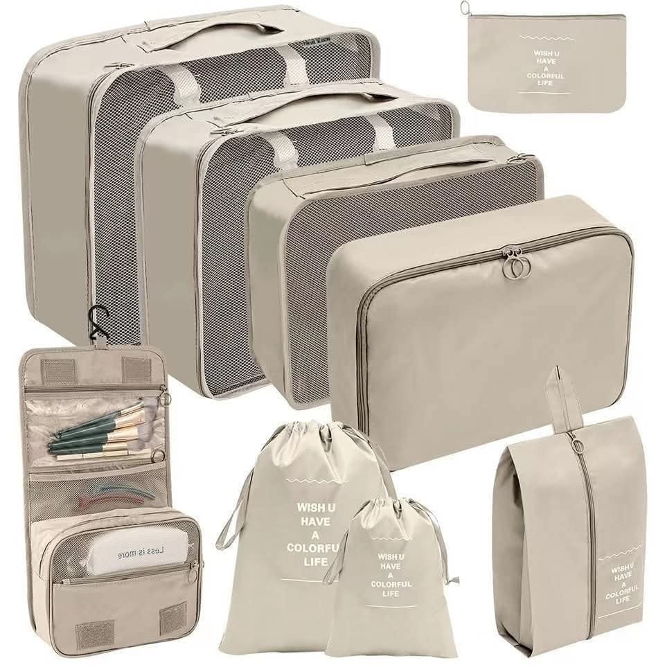 9pcs Luggage Travel Organizers For Suitcase