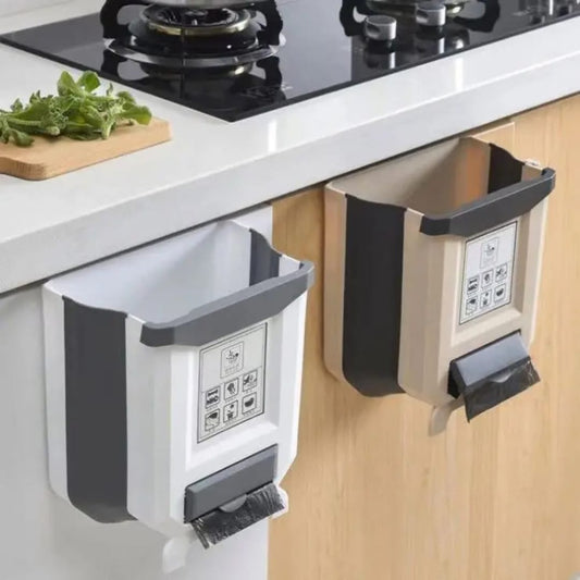 Multi functional plastic & foldable trash cans.