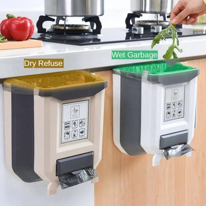 Multi functional plastic & foldable trash cans.
