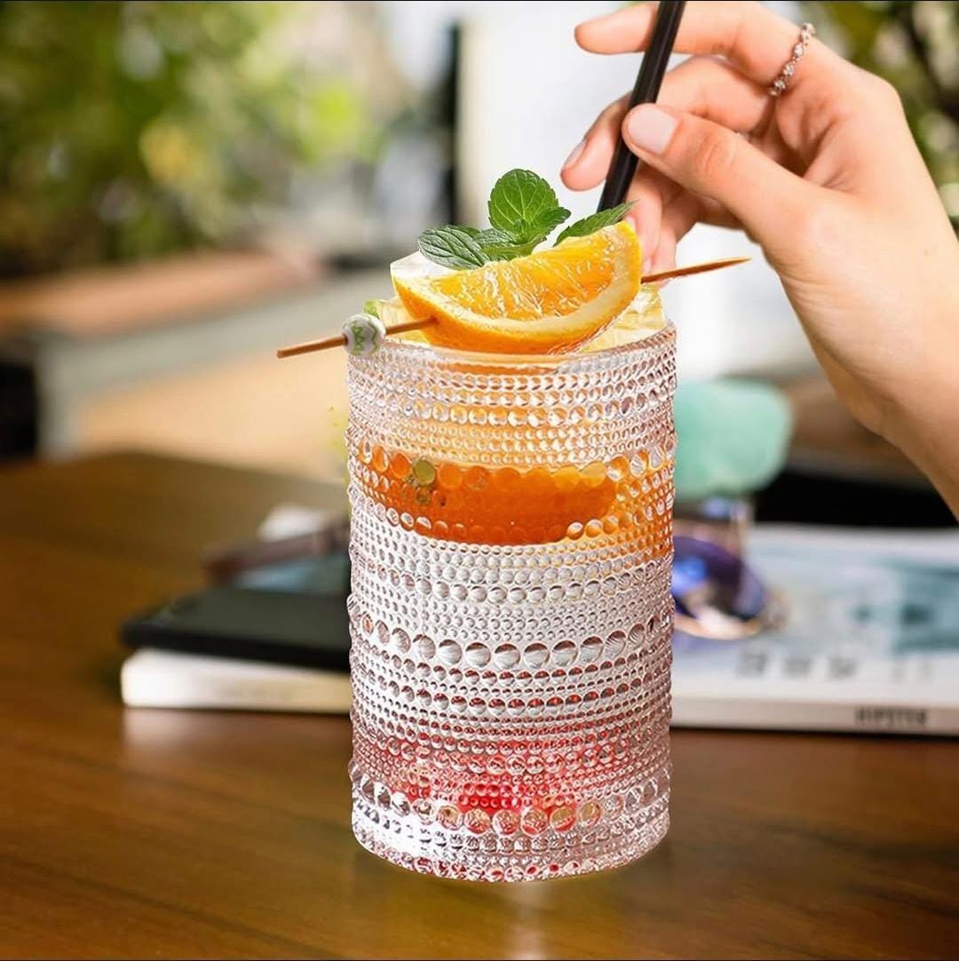 High borosilicate juice glasses