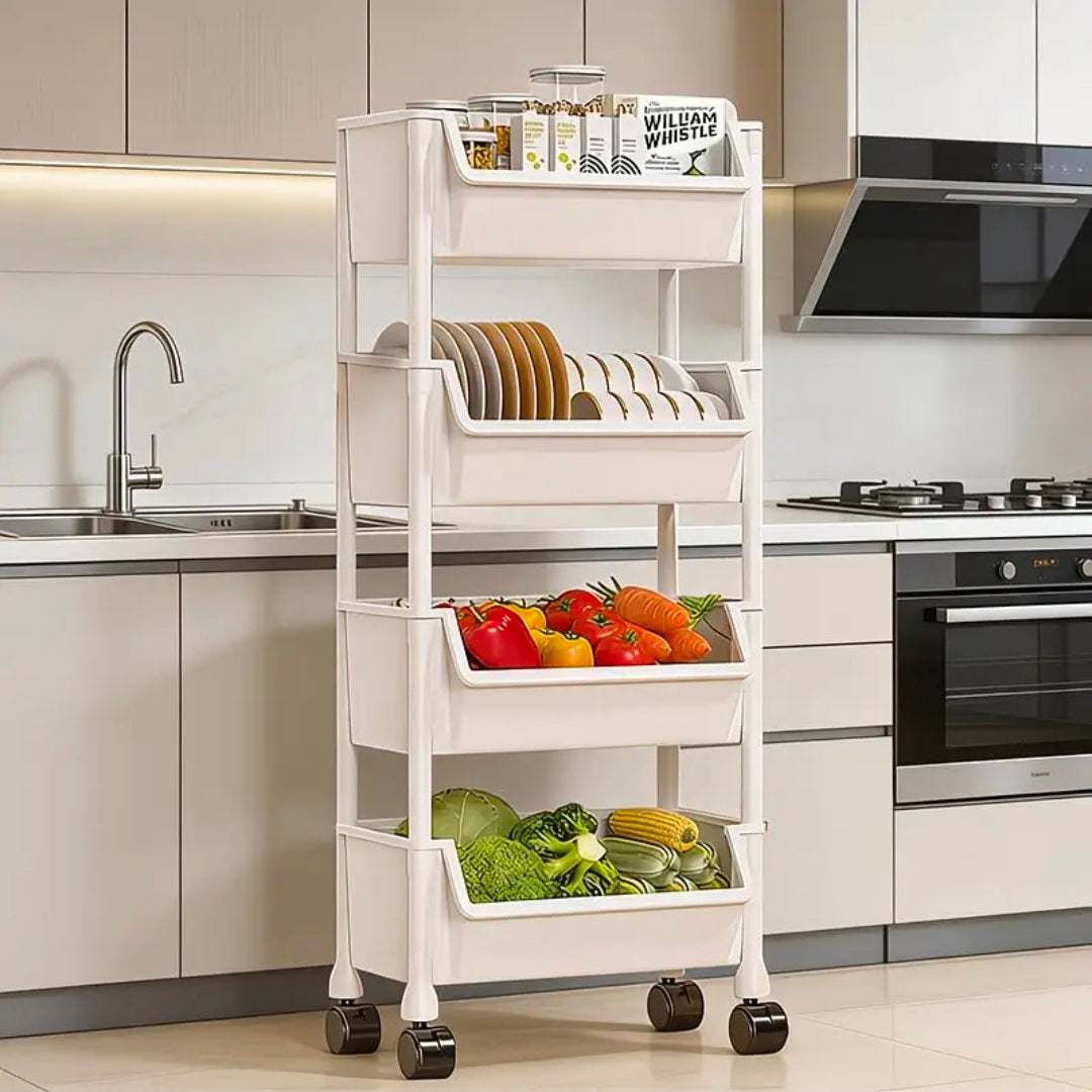4-Layer Trolley Storage Rack
