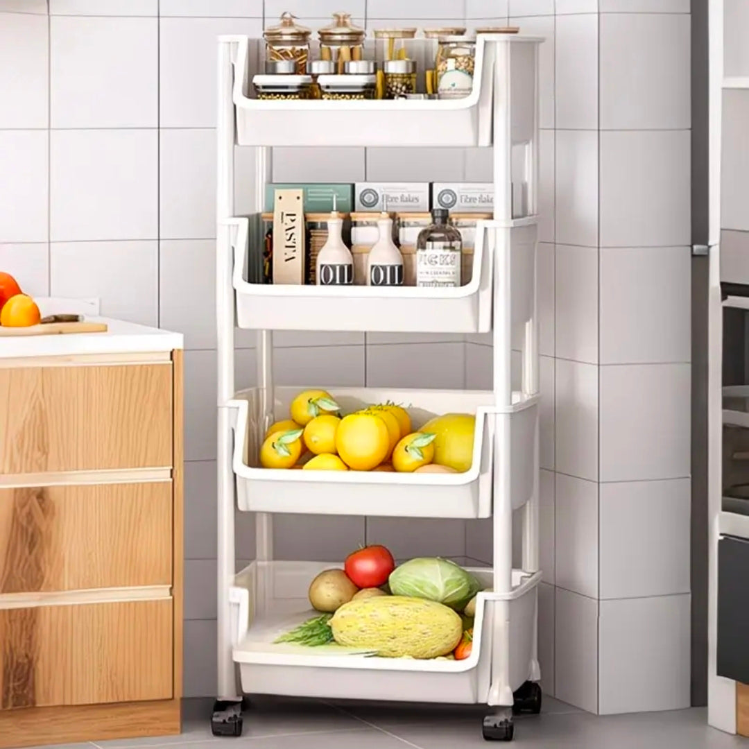 4-Layer Trolley Storage Rack
