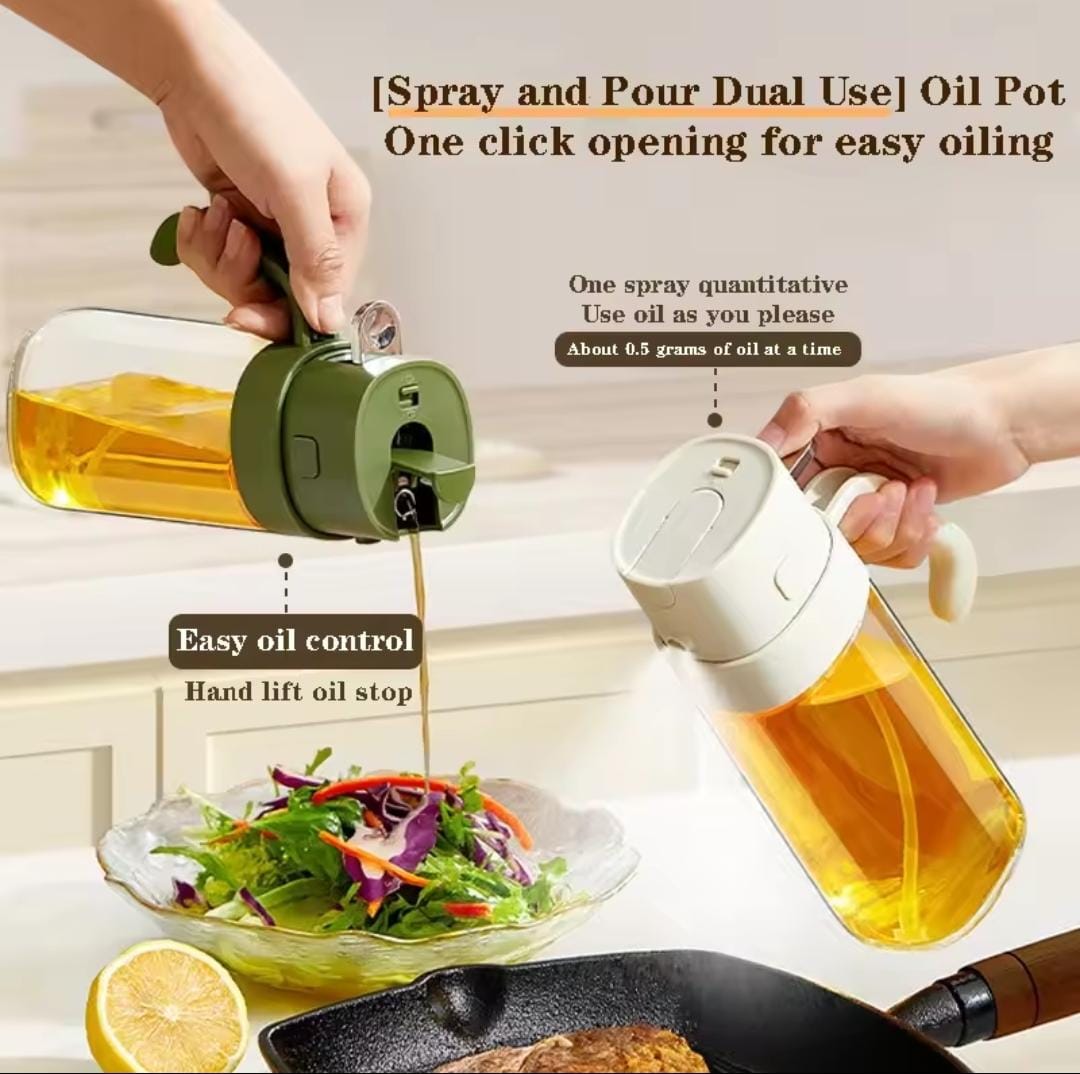 Glass 2 in 1 oil jar