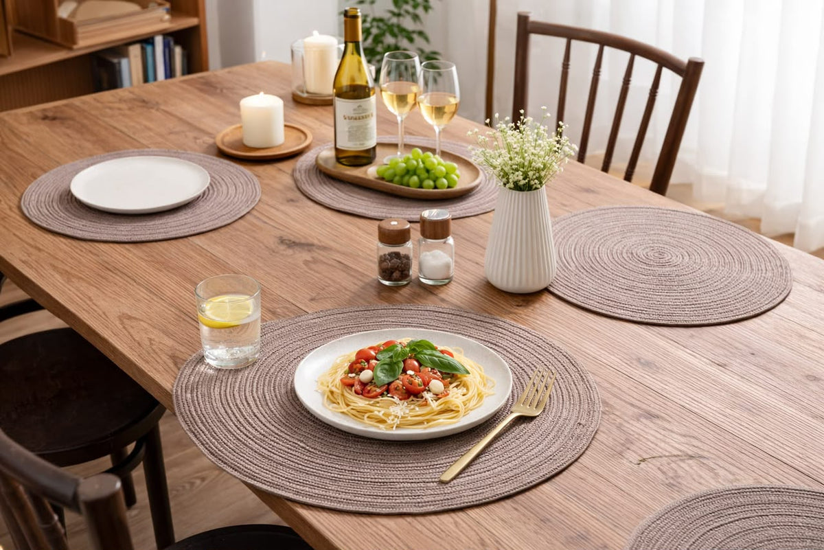 Elegant Round Woven Placemats