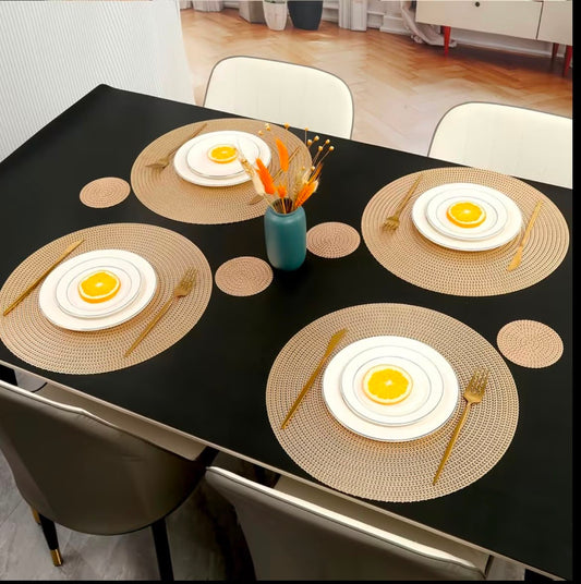 6pcs pvc non-woven table mats