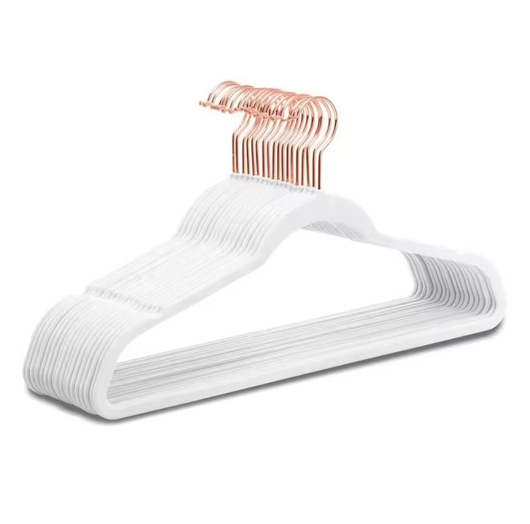 Velvet rose gold antislip hangers