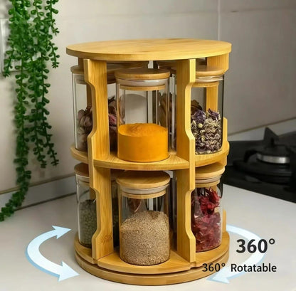 10pc  Rotating spice jars  set rack