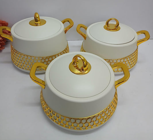 Luxurious insulated hotpots set round