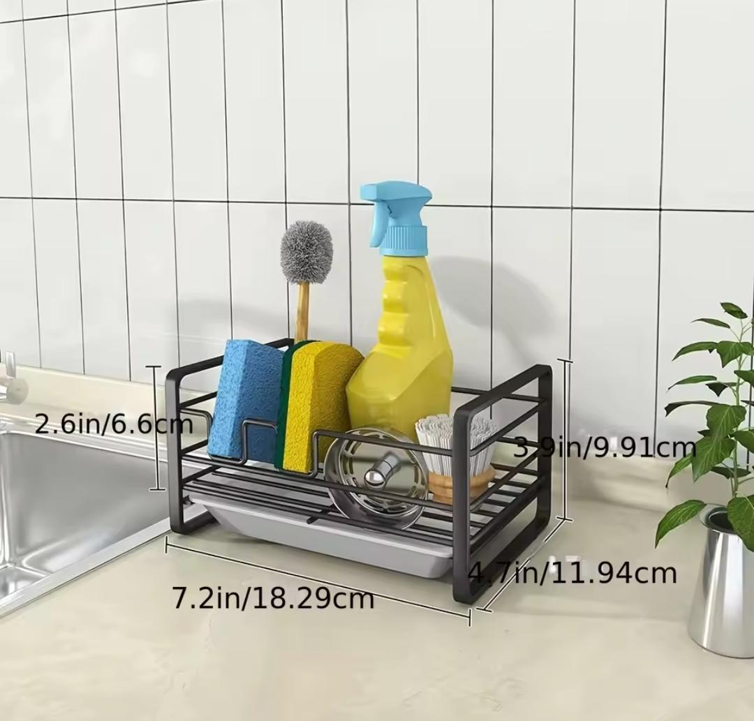Metallic sink caddy