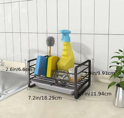Metallic sink caddy