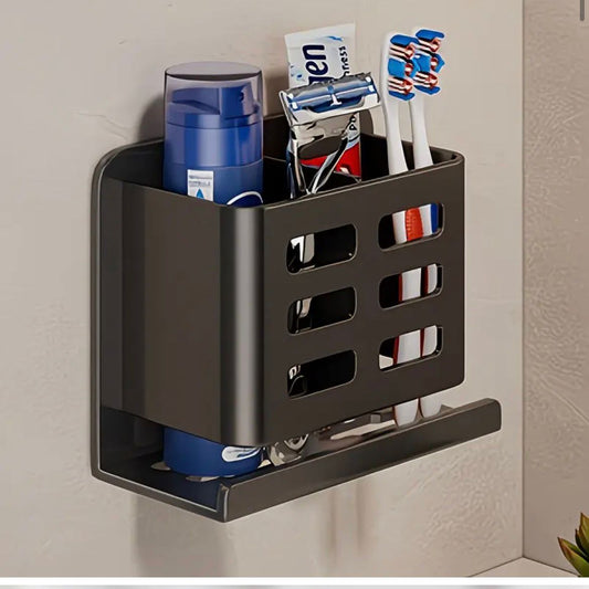 Toothbrush and toothpaste holder