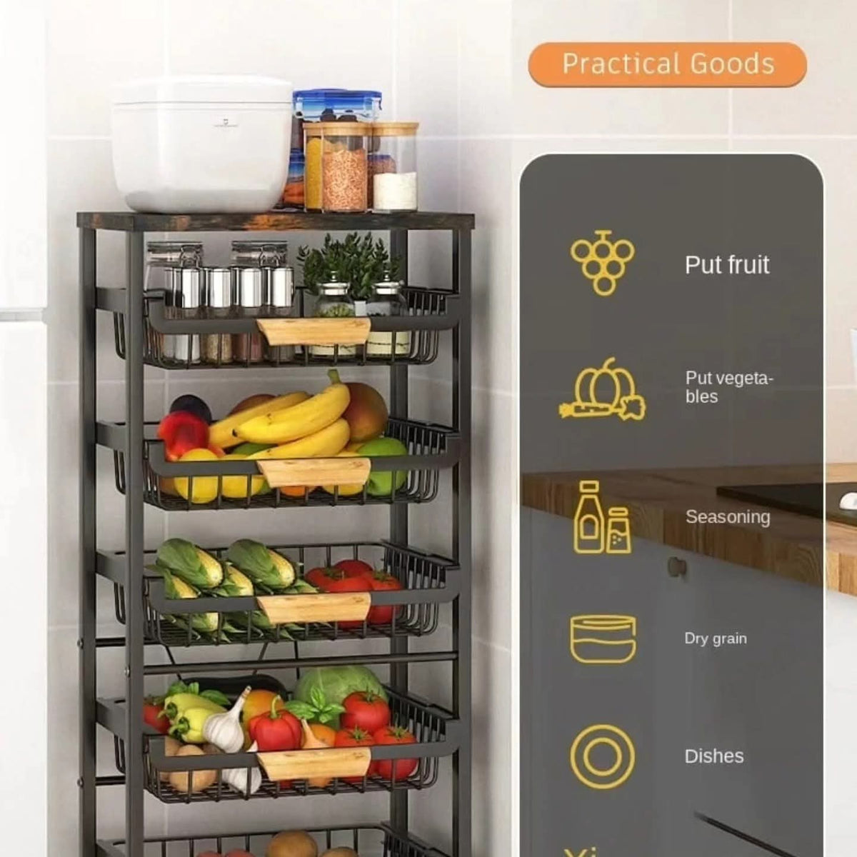 4 layer multifunctional rack