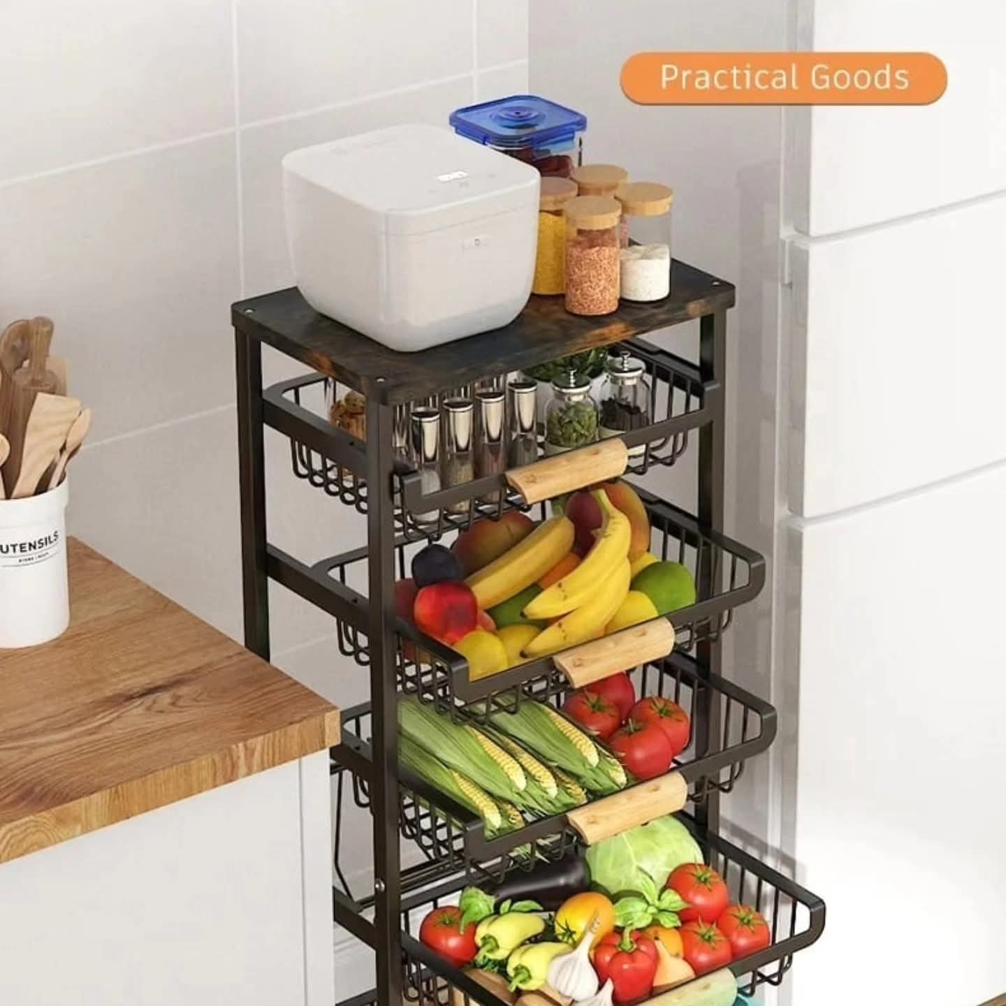 4 layer multifunctional rack