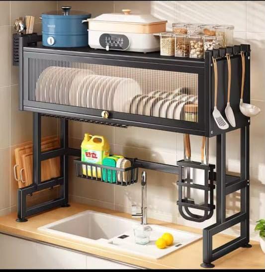 Single Layer Over the Sink dish rack &nbsp;with Glass Acrylic Cover