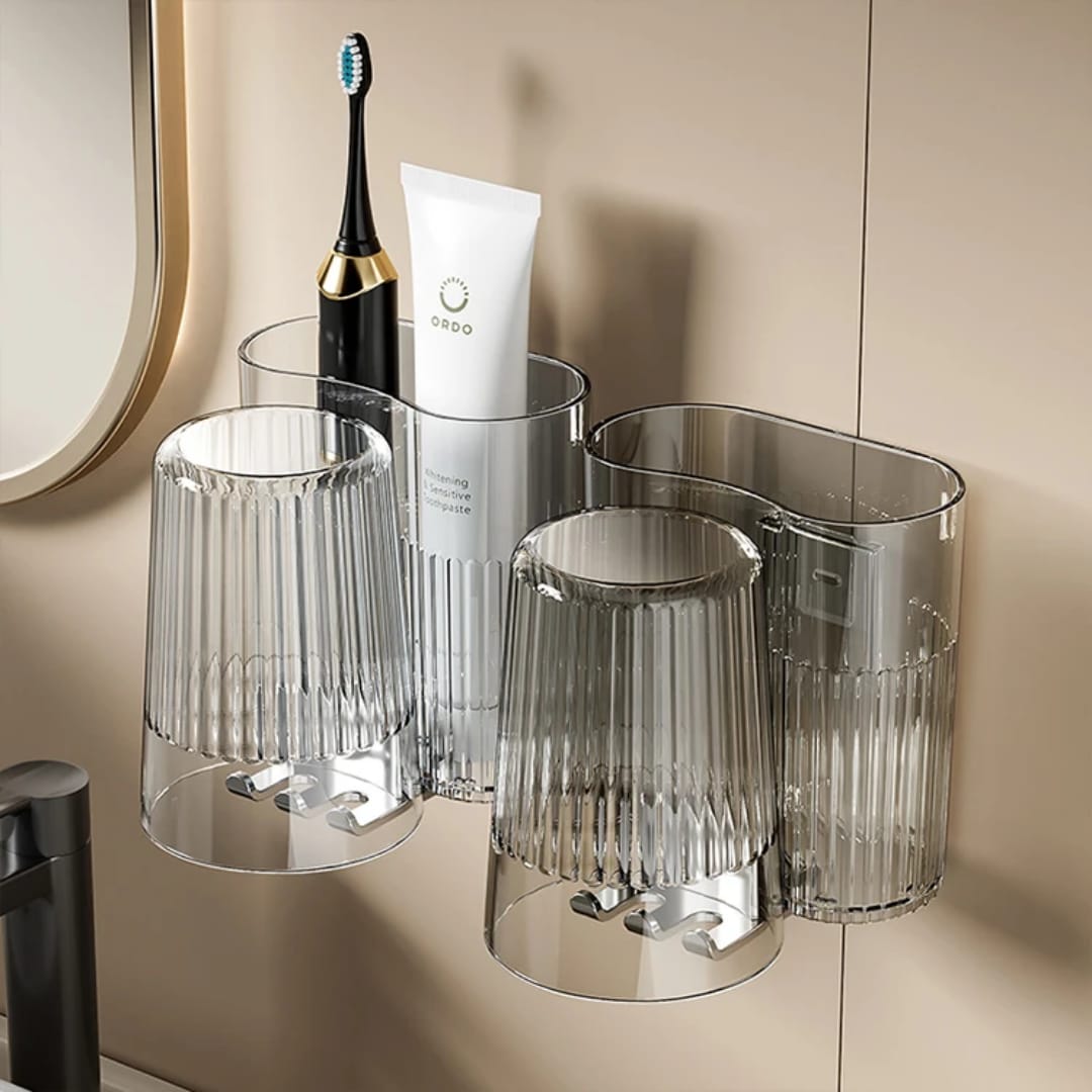 Toothbrush holders with gaggle cup