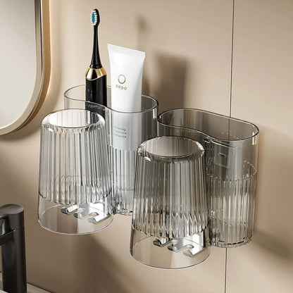Toothbrush holders with gaggle cup