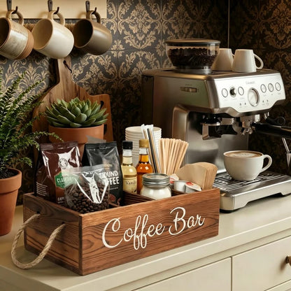 Wooden tea /coffee holder
