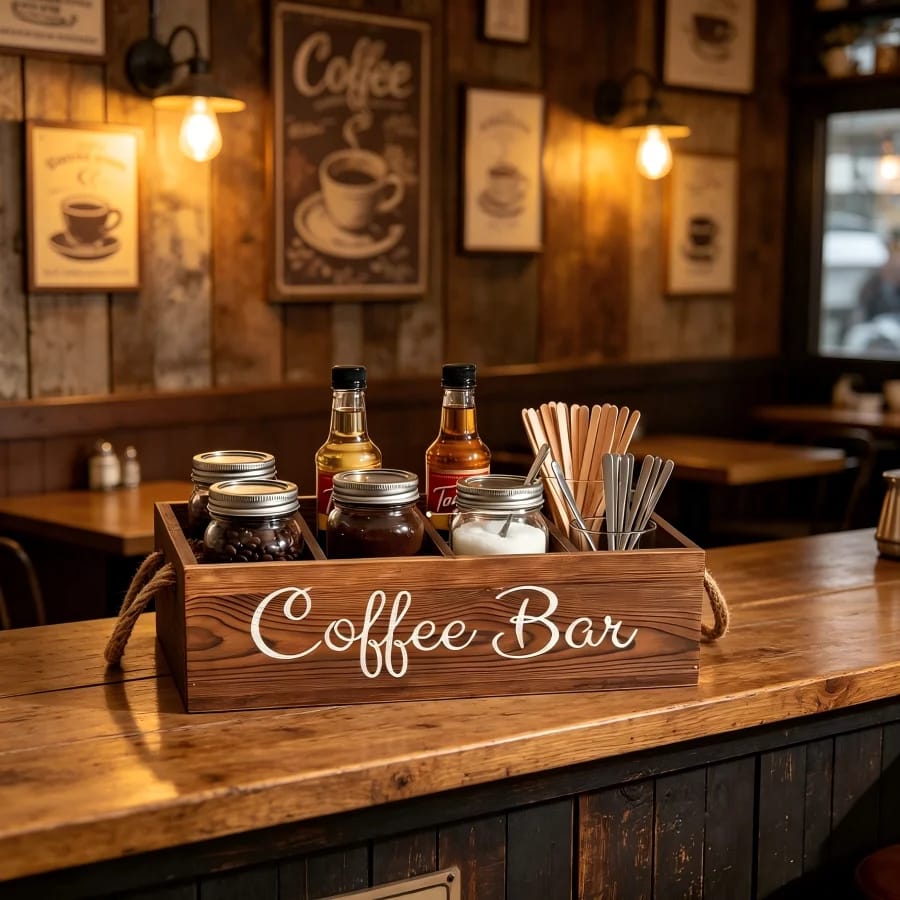 Wooden tea /coffee holder