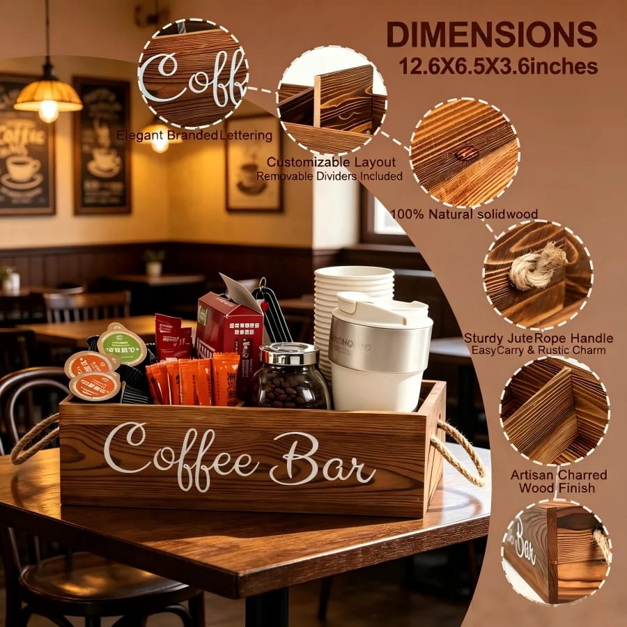 Wooden tea /coffee holder