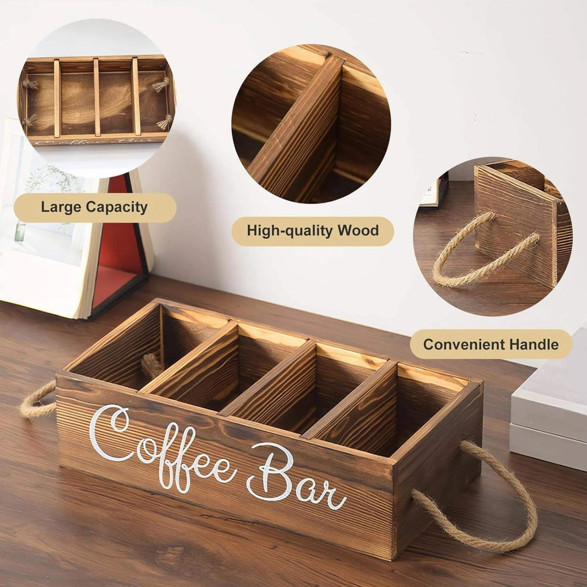 Wooden tea /coffee holder