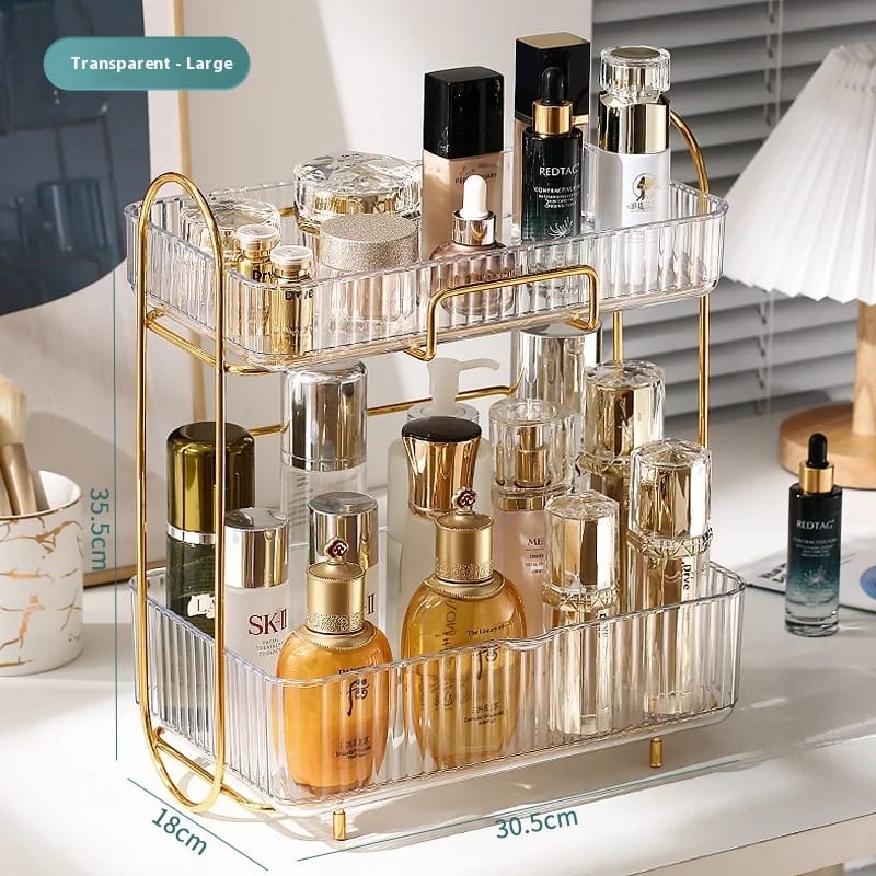 Acrylic Double layer cosmetic /perfume organizer